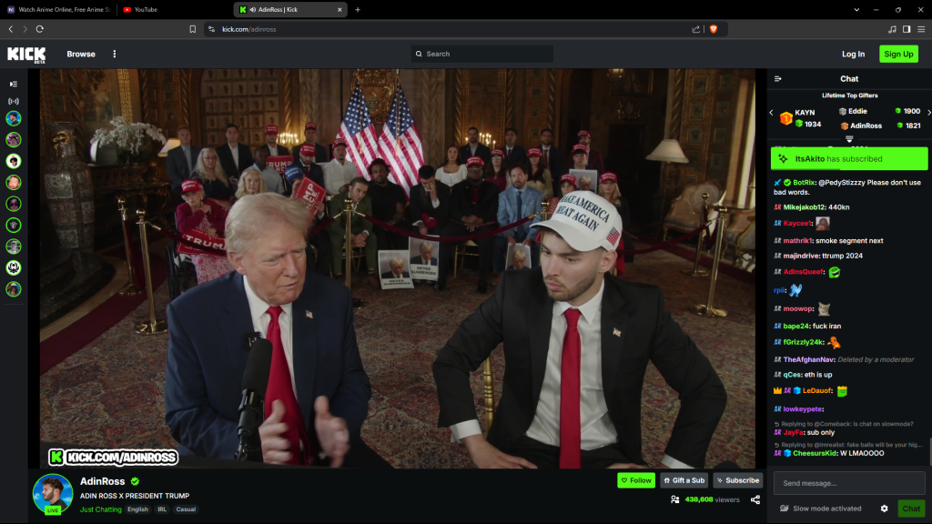 Donald Trump and Adin Ross Livestream: Key Highlights and Surprising Moments 2 Kick.com