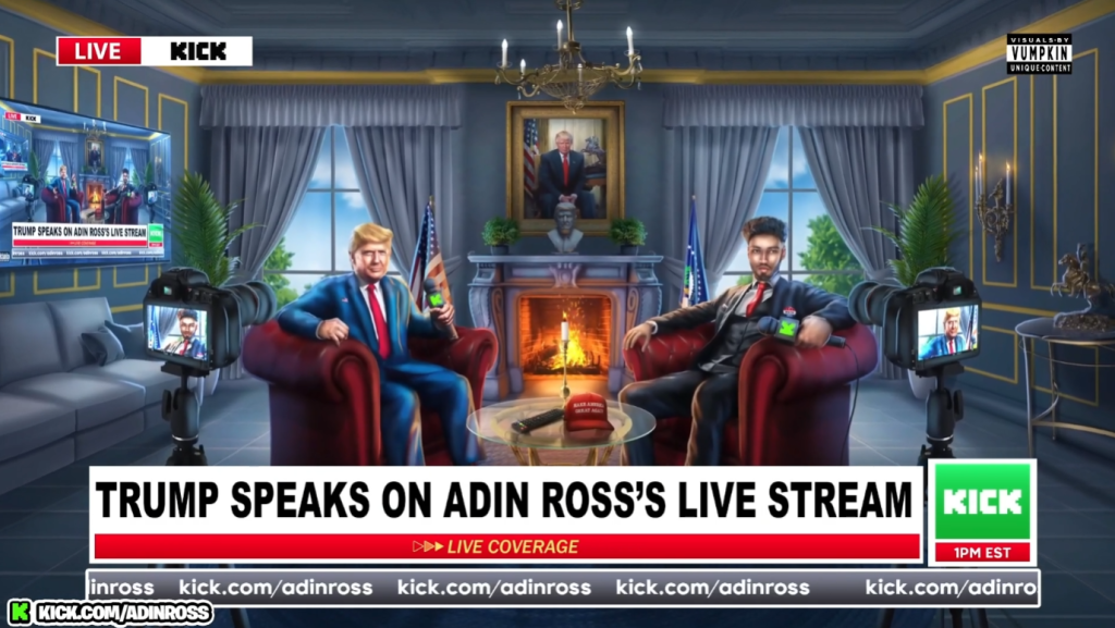 Donald Trump and Adin Ross Livestream: Key Highlights and Surprising Moments 4 AI Animation