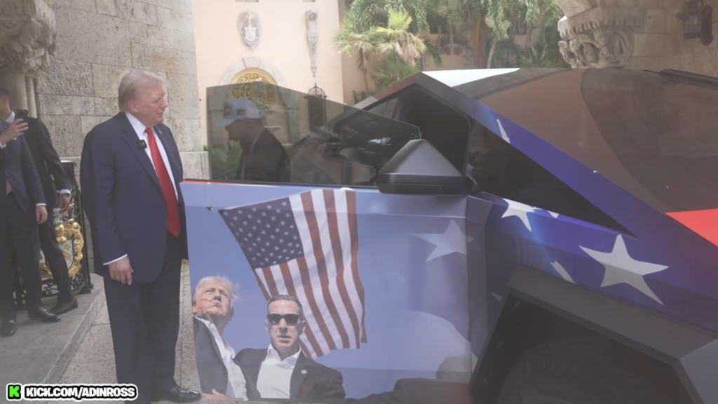 Donald Trump and Adin Ross Livestream: Key Highlights and Surprising Moments 5 Gifting CyberTruck With Custom Warp
