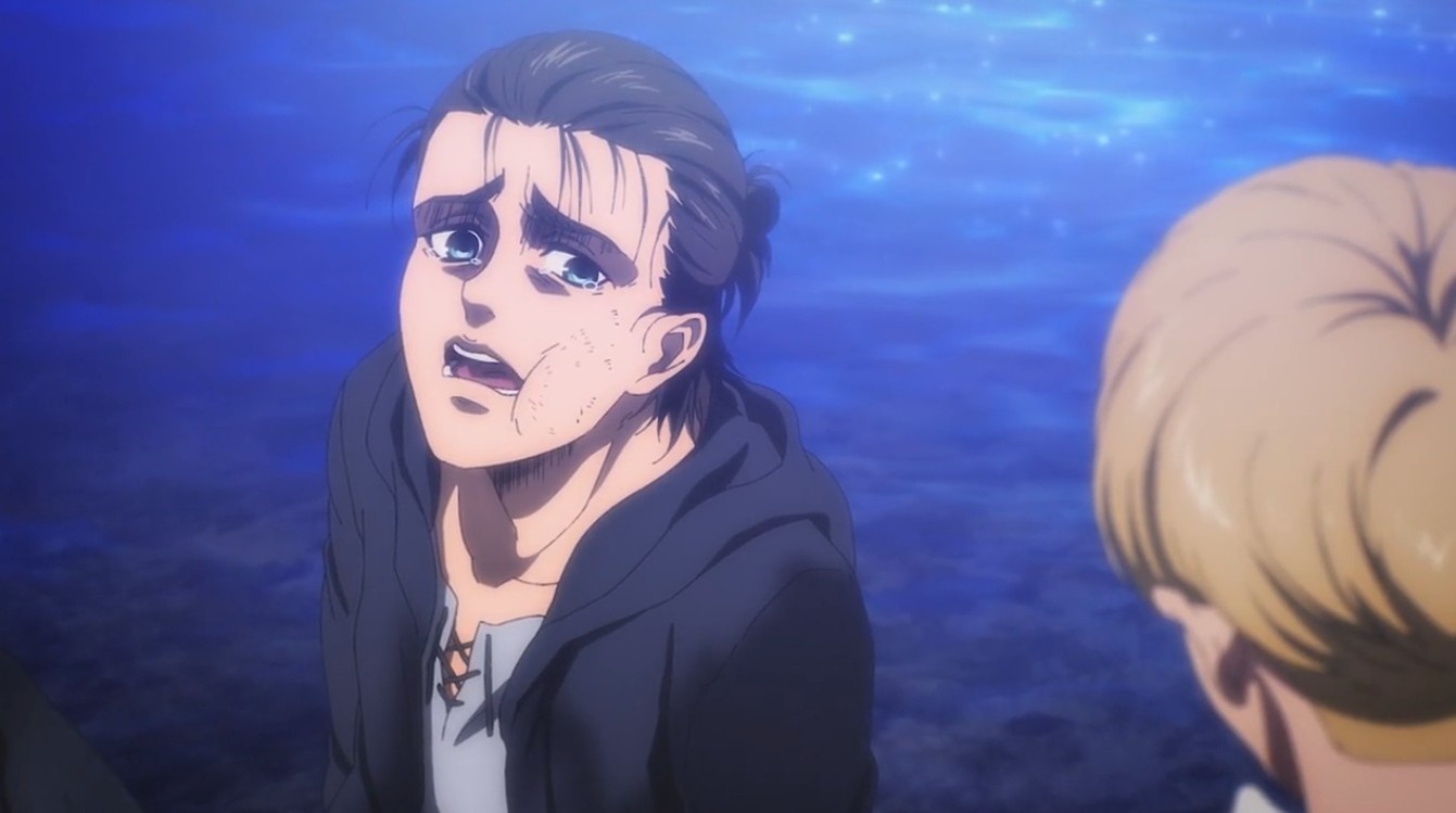 eren and armin scene after world destruction in attack on titan
