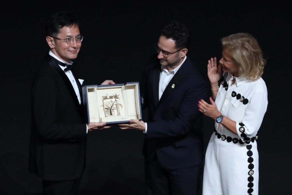 “It Wouldn’t Be Surprising If, in Two Years’ Time, There Was a Film Made Completely Through AI”: Says Hayao Miyazaki’s Own Son 1 goro miyazaki accepting an honorary palme d'or