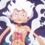 confused luffy wondering who is that when kizaru arrived 
