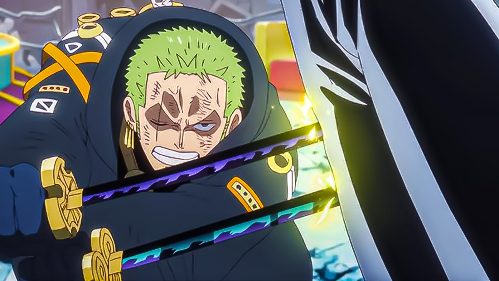 One Piece: Zoro’s Two Main Blade Hits on Lucci’s Leg, a Moment of Power and Frustration 10 one piece: zoro attacking lucci with no named attack to test out lucci strength