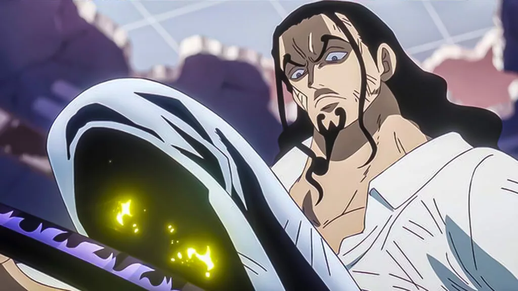 one piece: lucci blocking zoro attack with no expression on his face