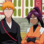 yoruichi shihouin and ichigo kurosaki in bleach