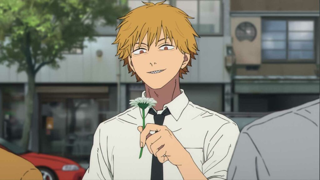 10 Anime to Watch Before Kagurabachi Makes It's Grand Entrance 71 denji holding a flower in chainsaw man