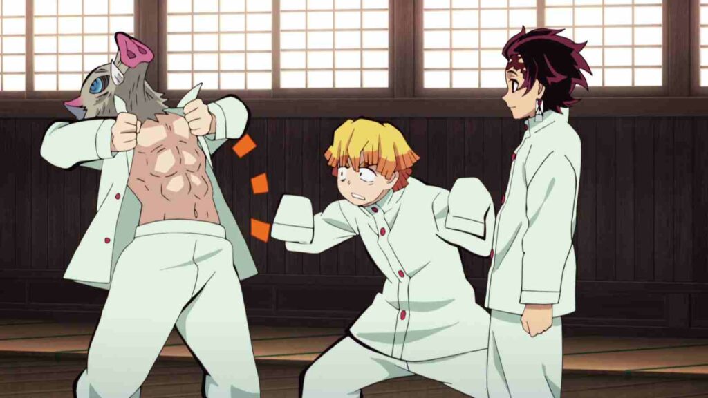 10 Anime to Watch Before Kagurabachi Makes It's Grand Entrance 17 tanjiro zenitsu and inosuke in demon slayer