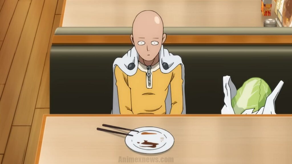 One Punch Man Season 3: 6.5 Years Wait for Same Recycled Animation 1 one punch man saitama eating in restaurant